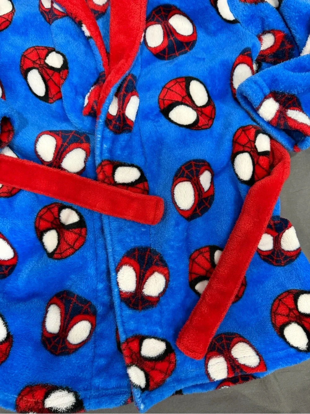 Marvel Kids Blue & Red Spider-Man Plush Fleece Robe